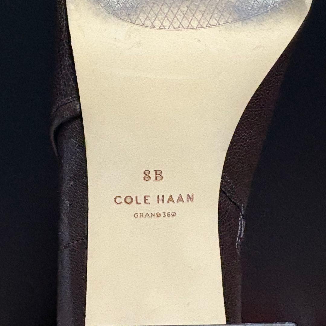 COLE HAAN ショートブーツ レザー　25cm 太ヒール サイドジップ