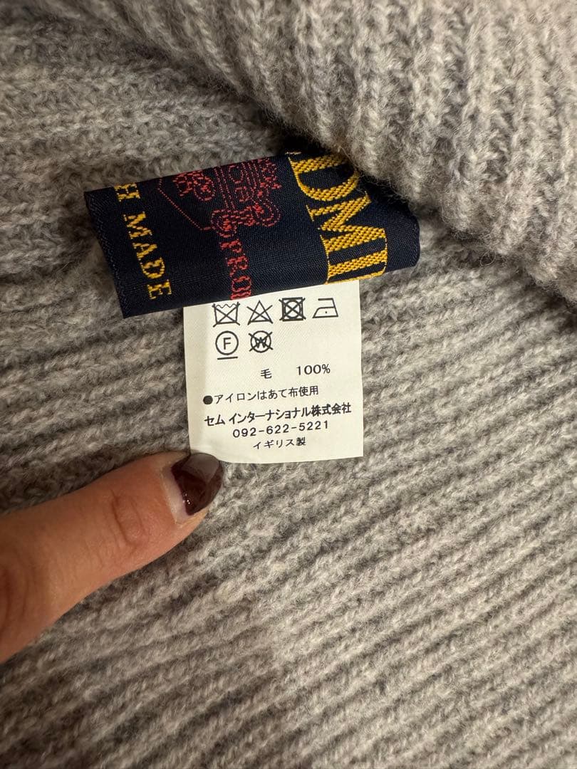 【relume別注 TWEEDMILL/ツイードミル】スリットニットポンチョ