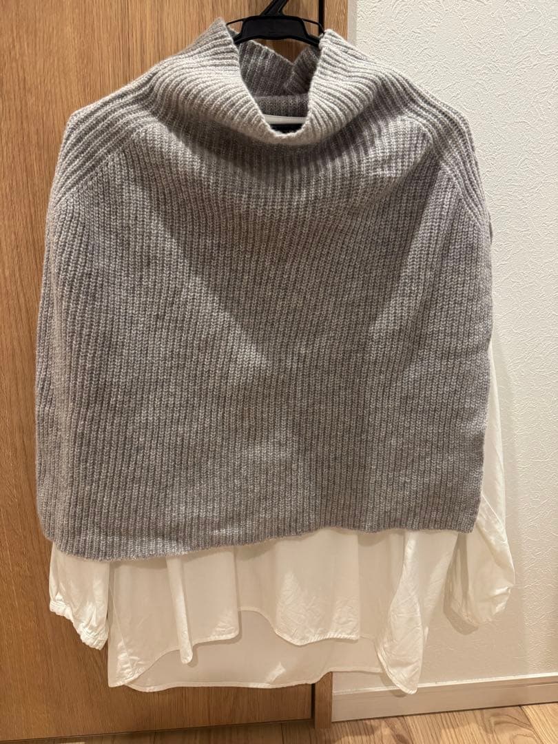 【relume別注 TWEEDMILL/ツイードミル】スリットニットポンチョ
