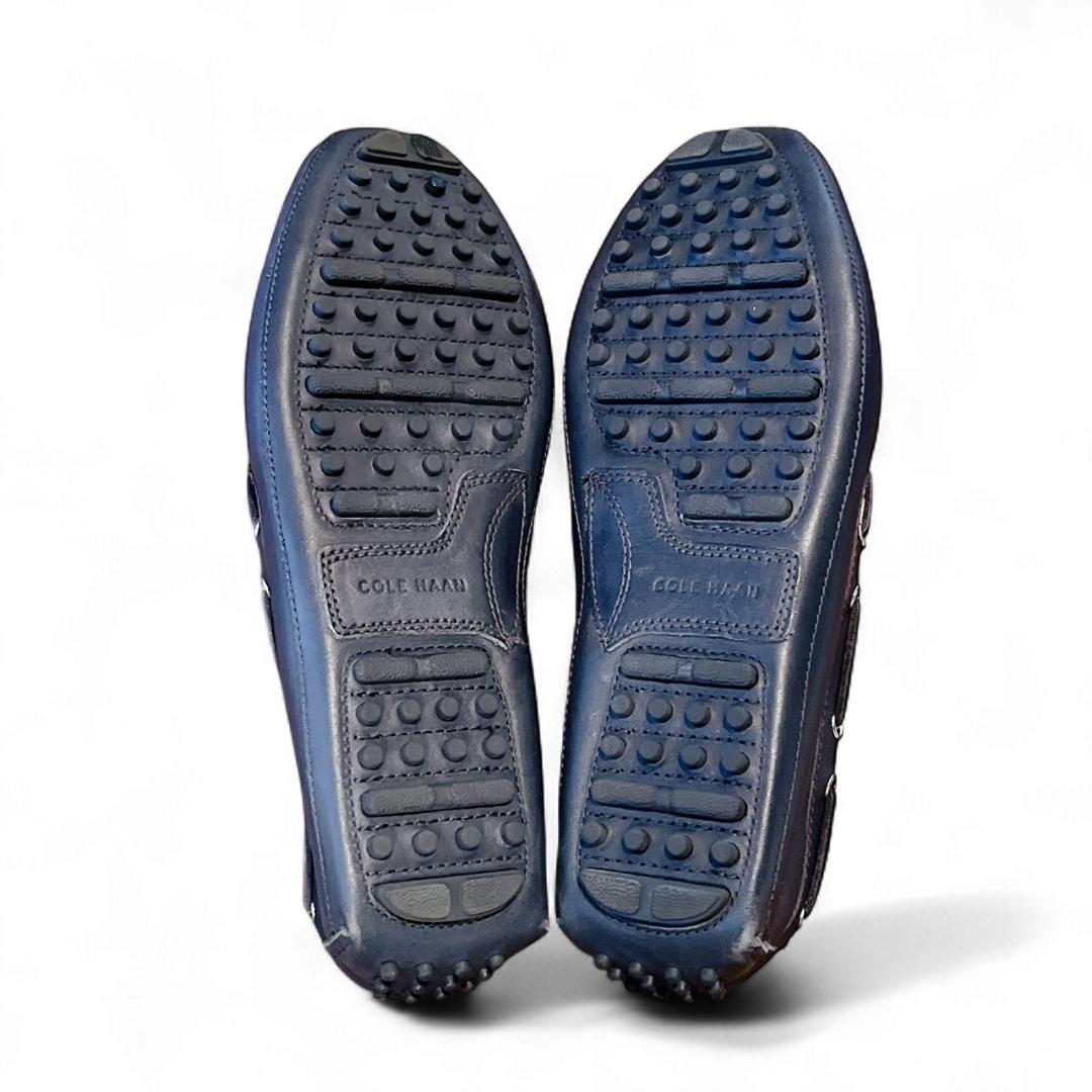 COLE HAAN ドライビングシューズ ネイビー 本革 タッセルローファー
