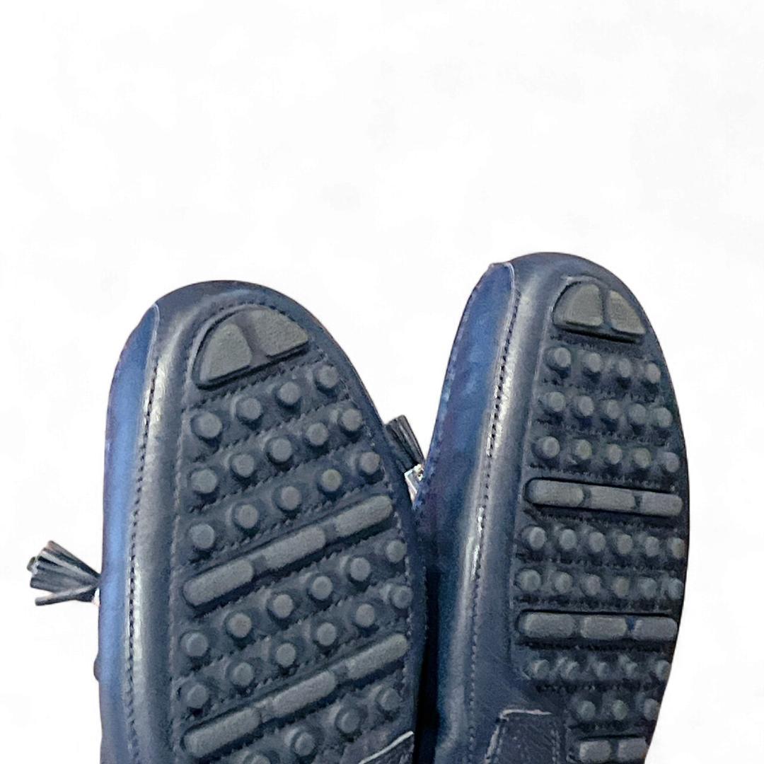 COLE HAAN ドライビングシューズ ネイビー 本革 タッセルローファー
