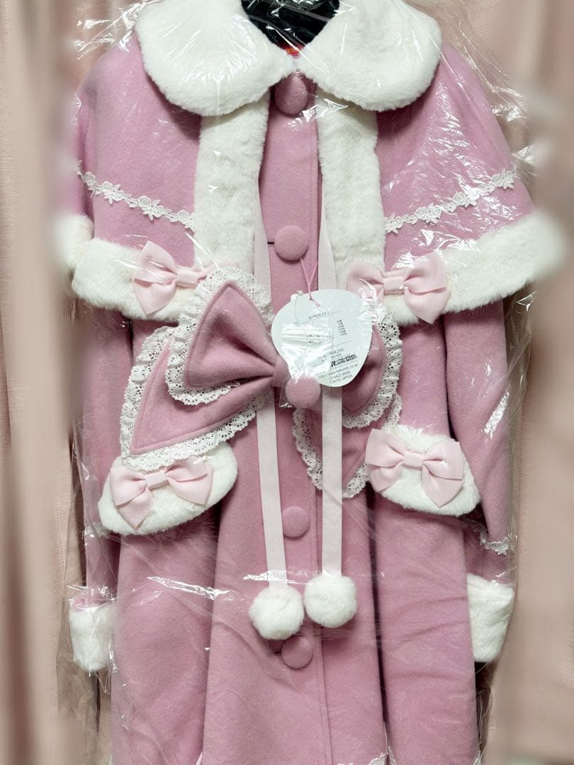 最終値下げ♡BABY♡リボンミルキーコート ピンク