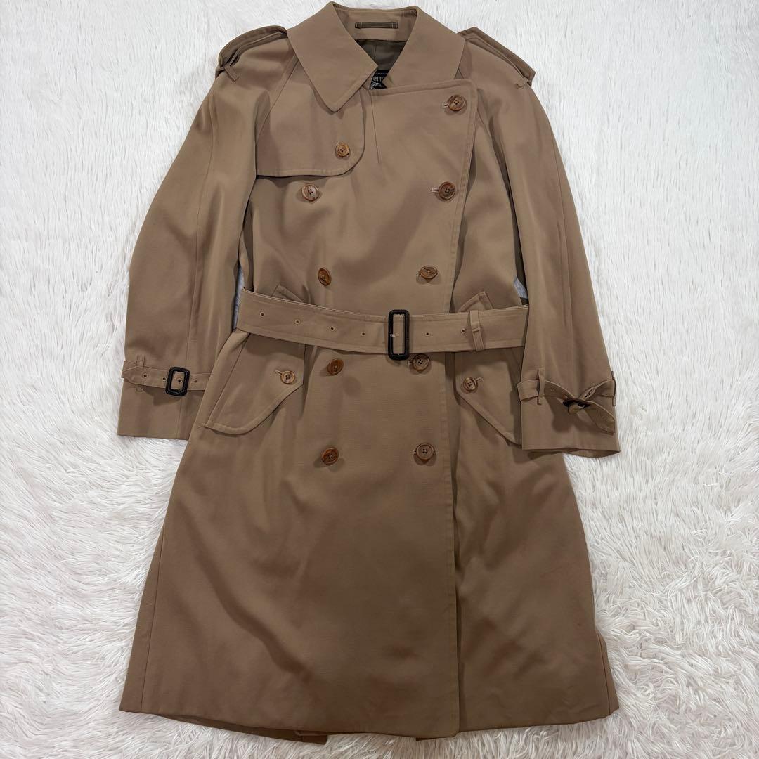 極美品 バーバリーズ トレンチコート ダブル ウール ライトブラウン