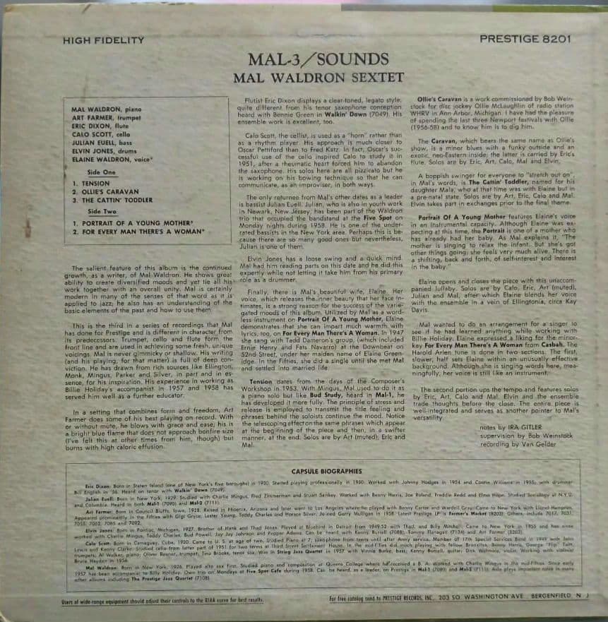 ジャズレコード　MAL WALDRON/MAL /3