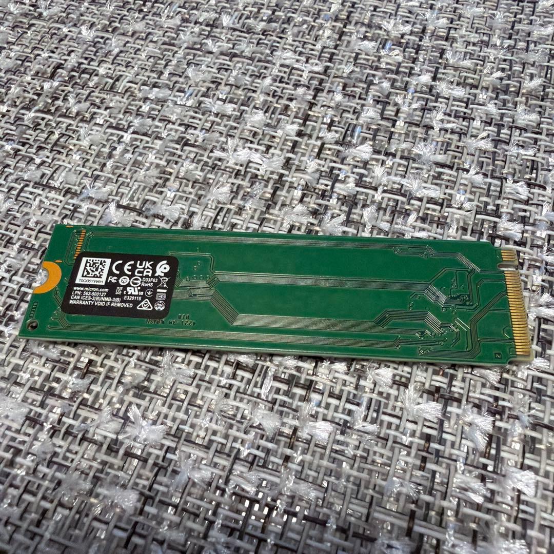 最安値 Micron SSD Gen4.0規格 2450 512GB 動作OK