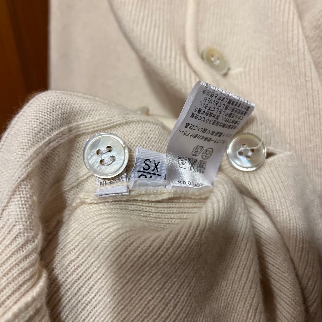 Settefili Cashmere アイボリー カシミヤニットジレ イタリア