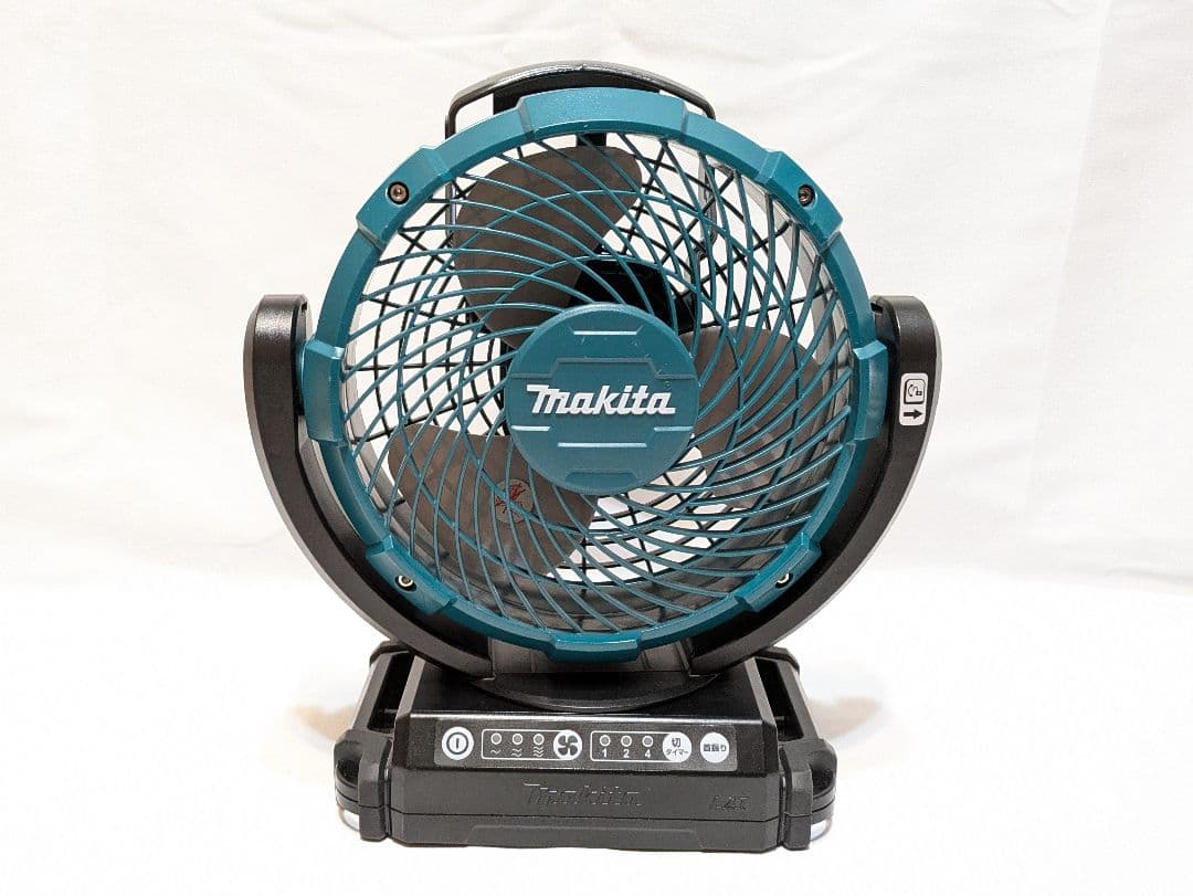 【美品】Makita 充電式ファン CF-102D 青 ACコード,三脚金具付