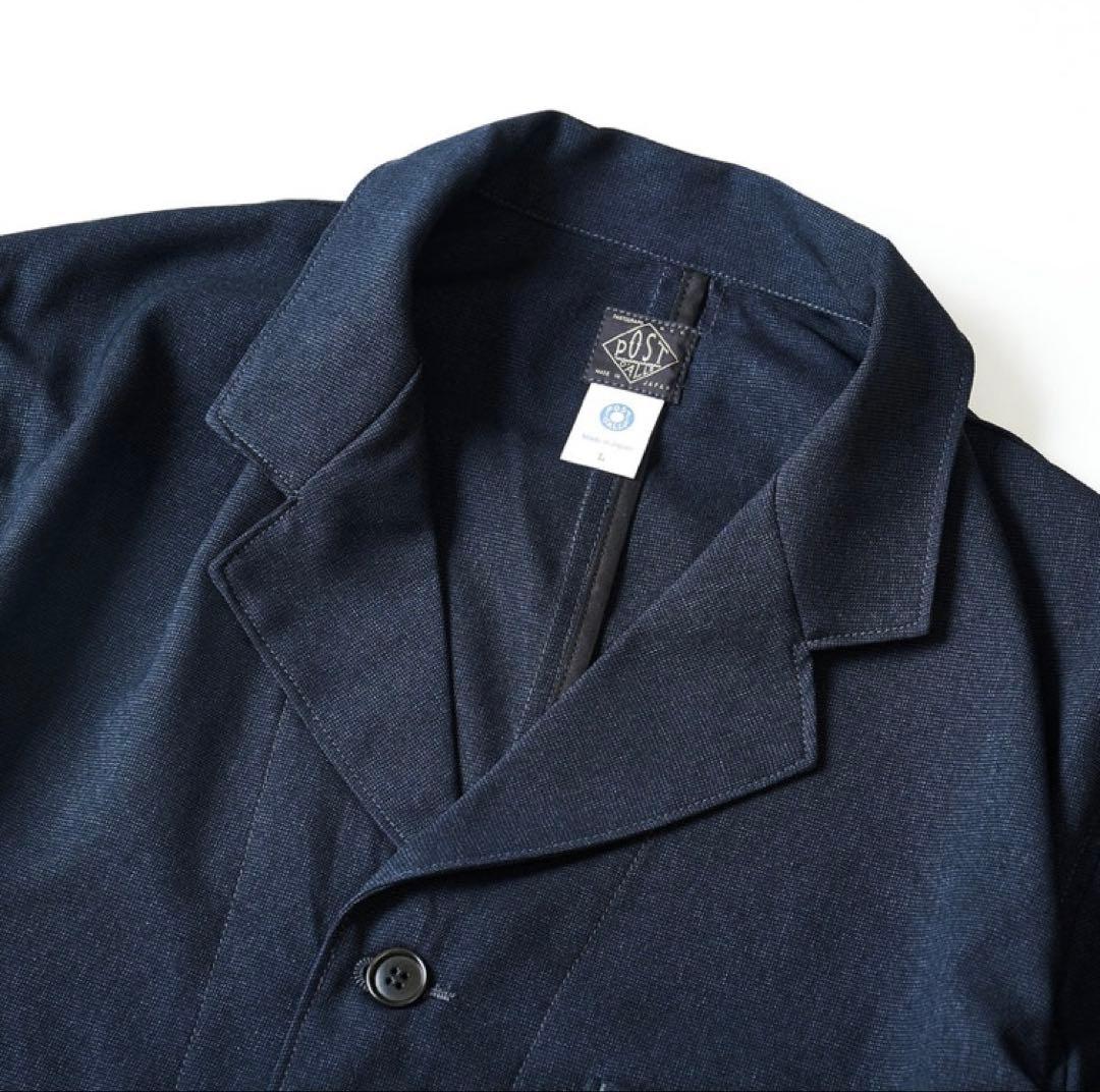 着用1回 美品 POST O'ALLS OK Rider Navy ポリツイード