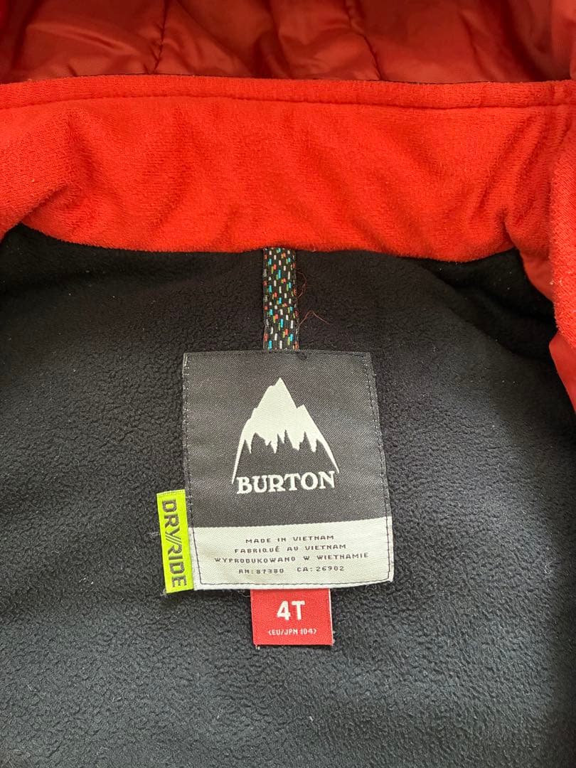 BURTON スノーボードウェア 4T ビーニー付き