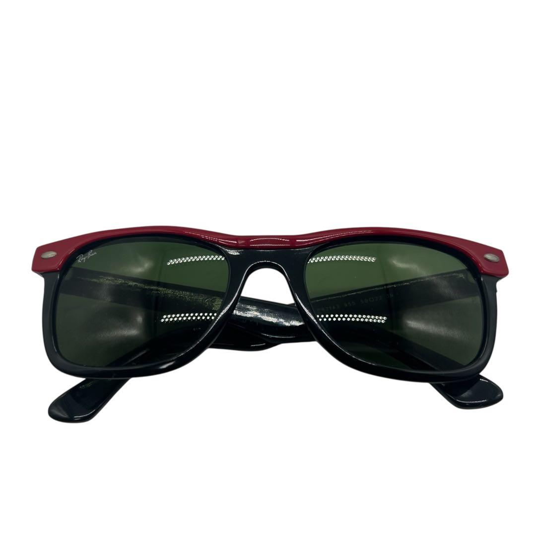【極美品】Ray-Ban RB2143 バイカラー サングラス ブラック×レッド