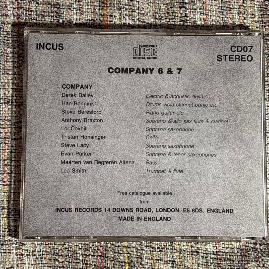 洋楽 COMPANY 6 & 7 Incus Derk Bailey