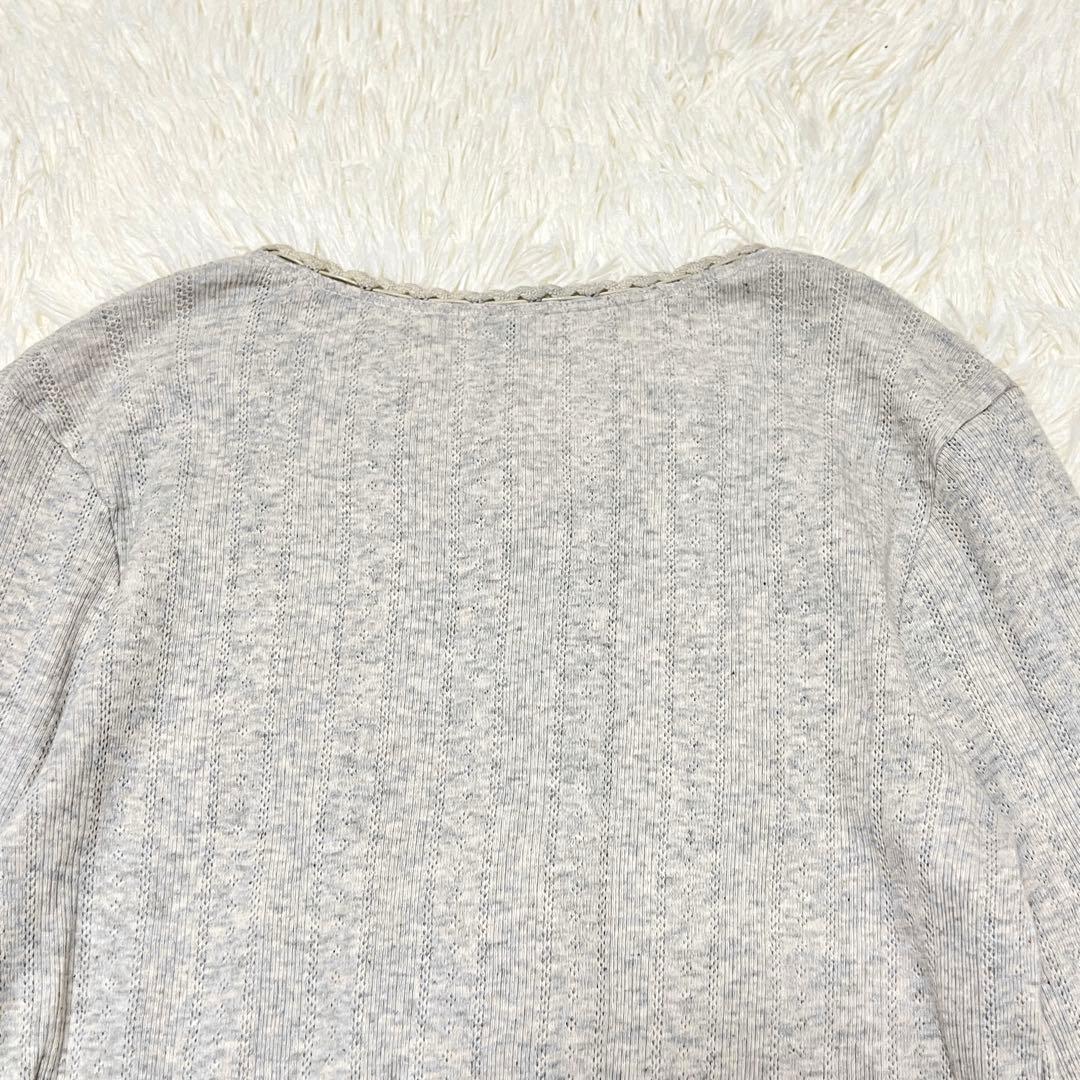 ✨極美品✨ SEA シー EYELET RIBBED CARDIGAN