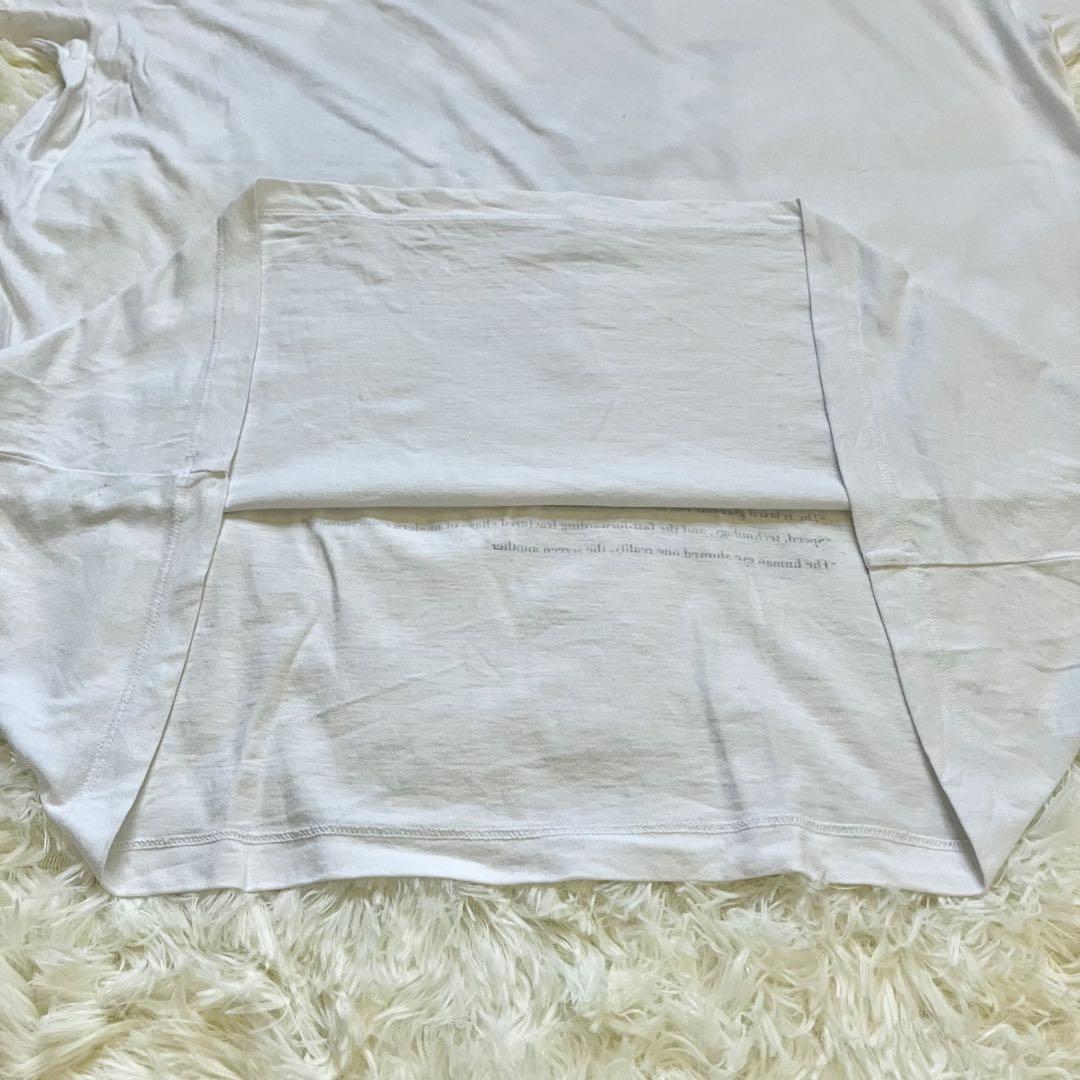 メゾンマルジェラ QUEEN BIG プリントTシャツ ホワイト コットン S