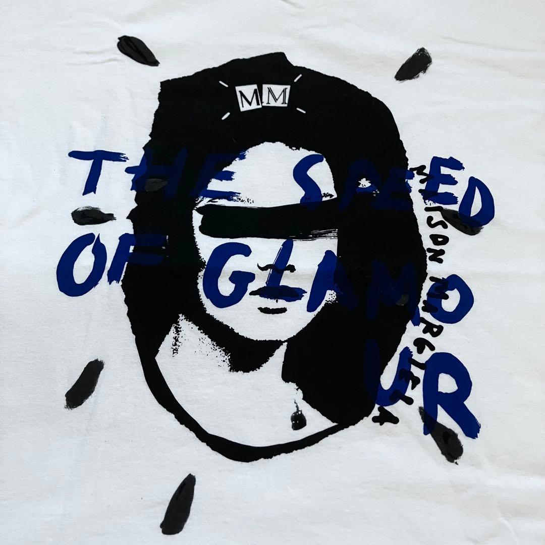 メゾンマルジェラ QUEEN BIG プリントTシャツ ホワイト コットン S