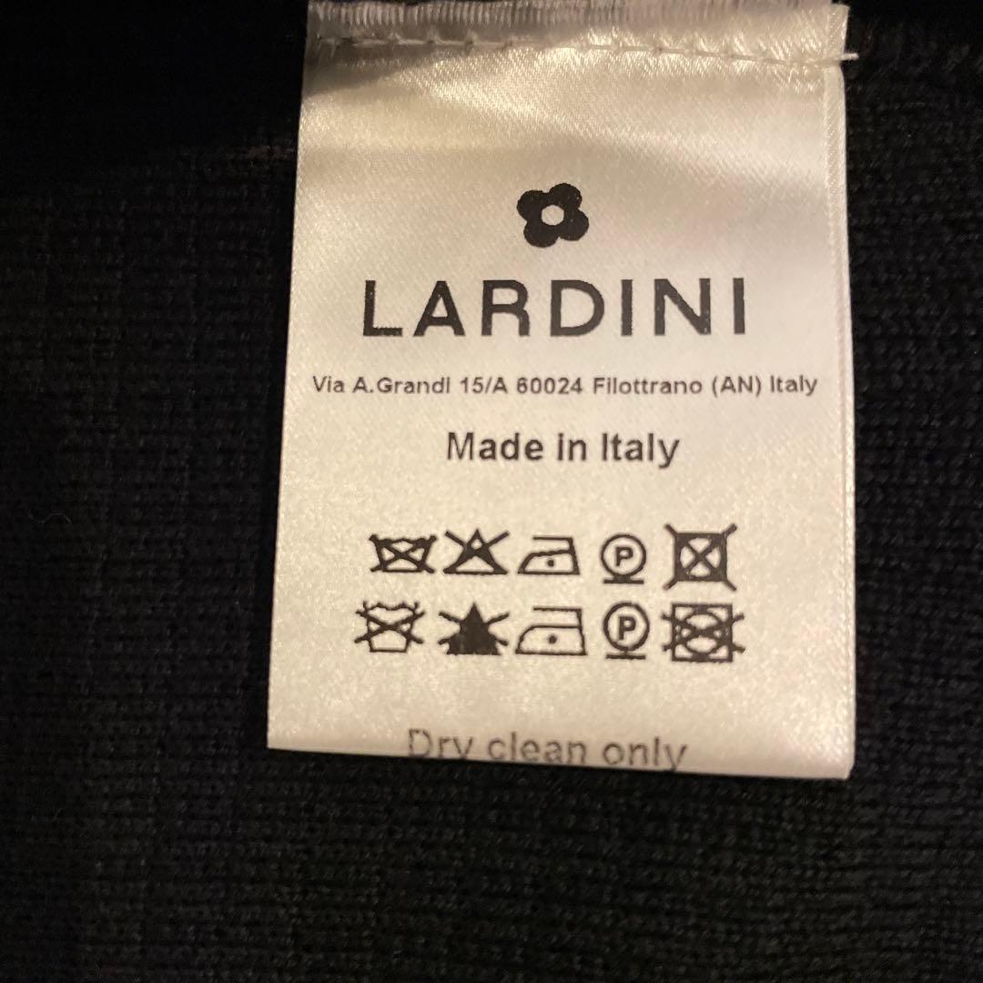 【26年1月購入】LARDINI ワッフル ニットジャケット 黒　S（M相当）