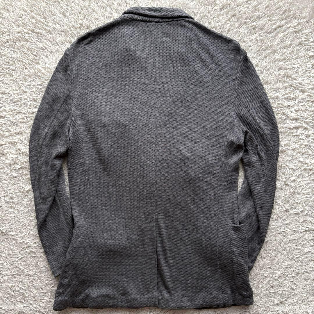 ★イタリア製 Lサイズ★ Belvest ニット テーラードジャケット 灰色