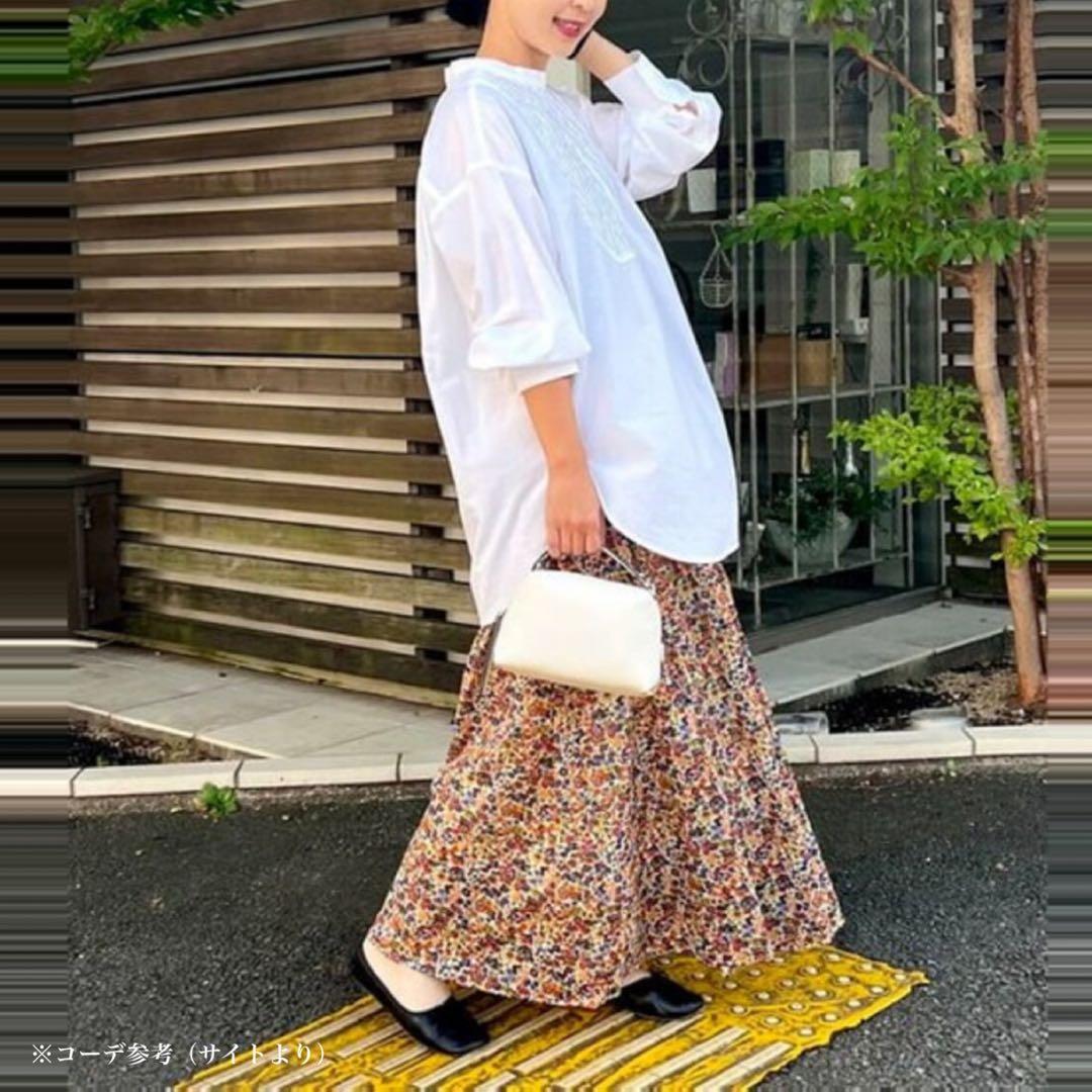 【Demi-Luxe BEAMS】 フラワープリント ギャザースカート　美品　春