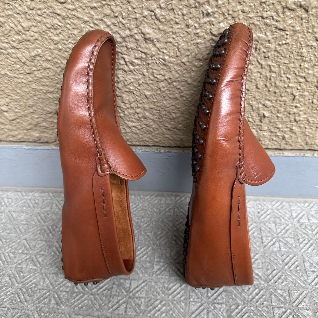 TOD'S ドライビングシューズ ブラウンレザー 7 1/2 26.5cm相当