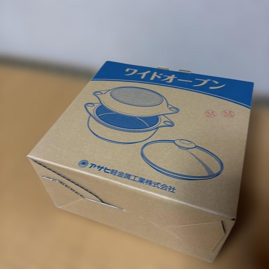 【未使用】ワイドオーブン アサヒ軽金属　ガラス蓋.レシピ本つき