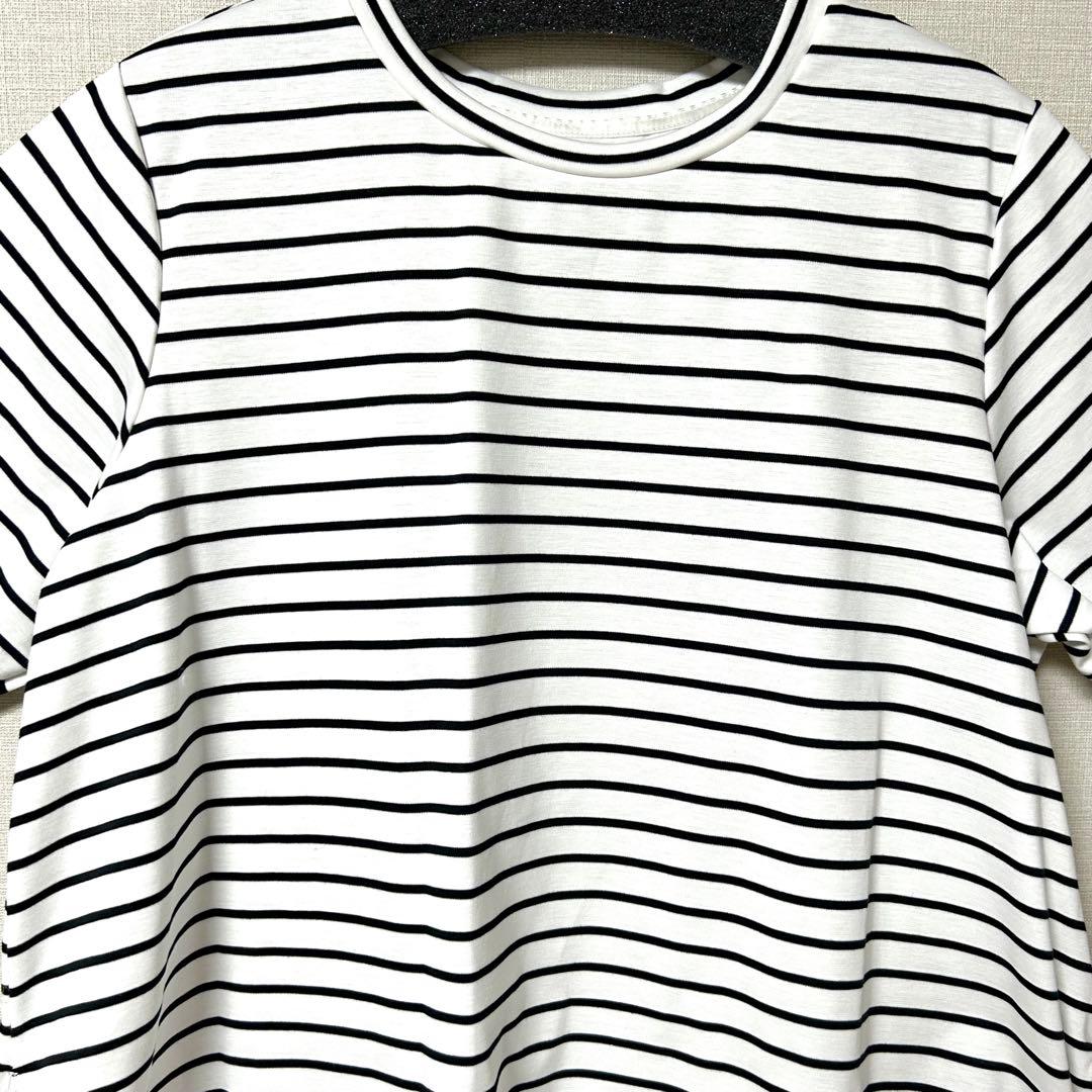 新品タグ付き　ビアズリー BEARDSLEY ギャザーペプラムTee ホワイト