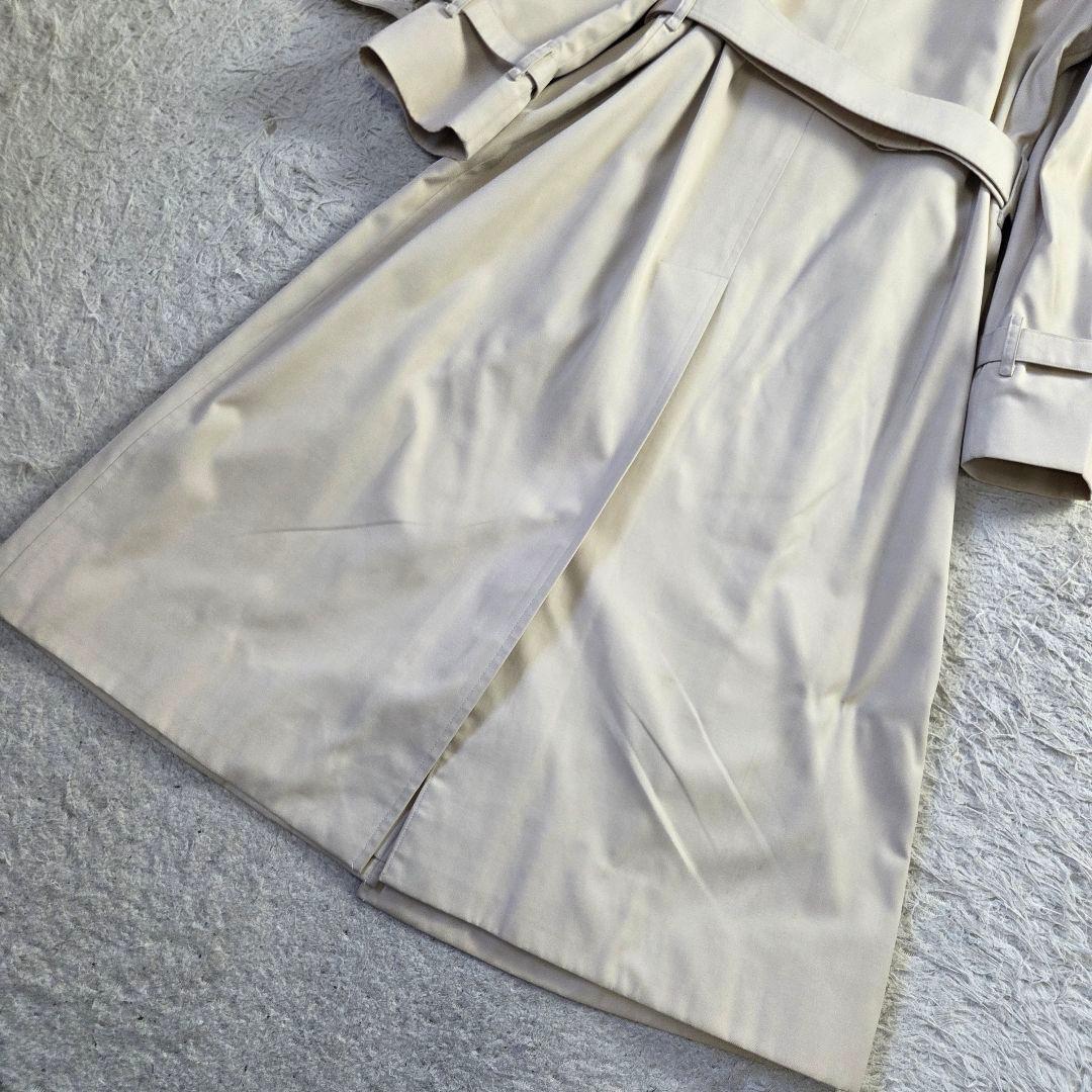 美品 バーバリー シングル トレンチコート ノバチェック ライトベージュ S