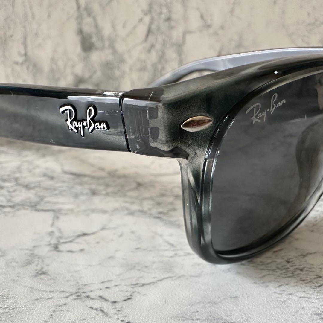 美品 RayBan RB2132-F NEW WAYFARER マーブル