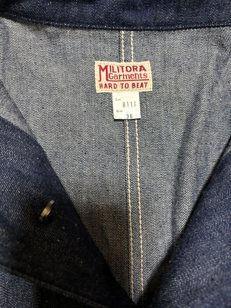 Militora メンズ カバーオール チェンジボタン デニム 韓国 ジャケット