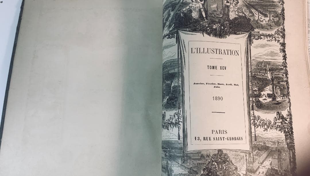 19世紀仏誌 L’ILLUSTRATION製本合本 1890年