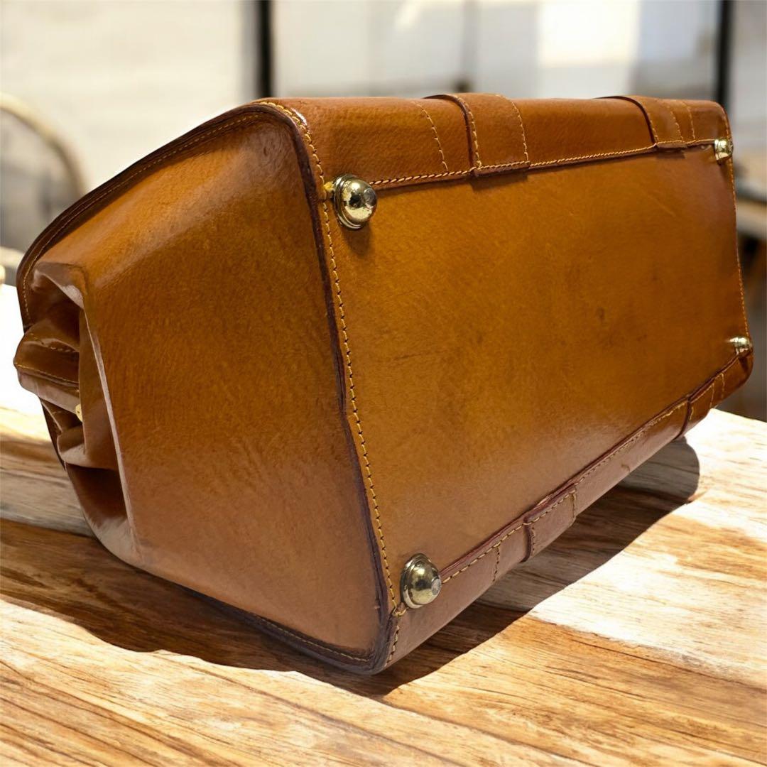 特価‼️美品　ボストンバッグ 本革　ドクターバッグ　昭和レトロ　鍵　保管袋付き