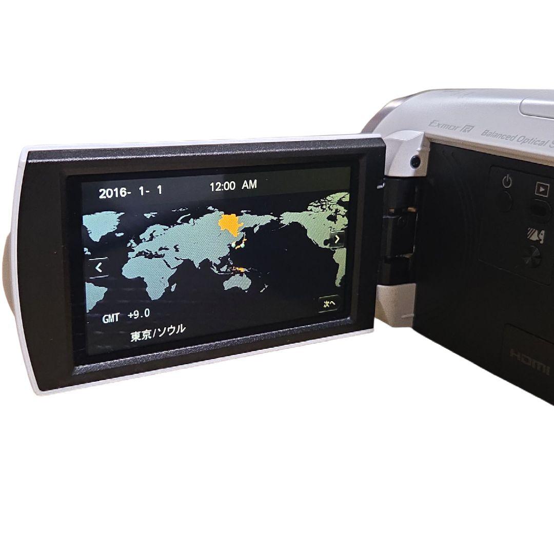 土日価格❗未使用に近い⭐ SONY HDR-CX680 ホワイト ビデオカメラ
