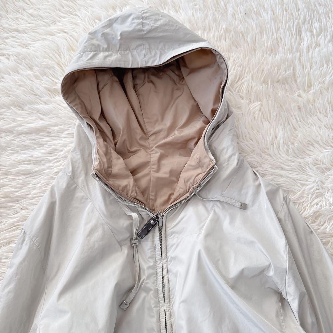 MaxMara　ザキューブ　リバーシブル ナイロン ロングコート　ベージュ　38