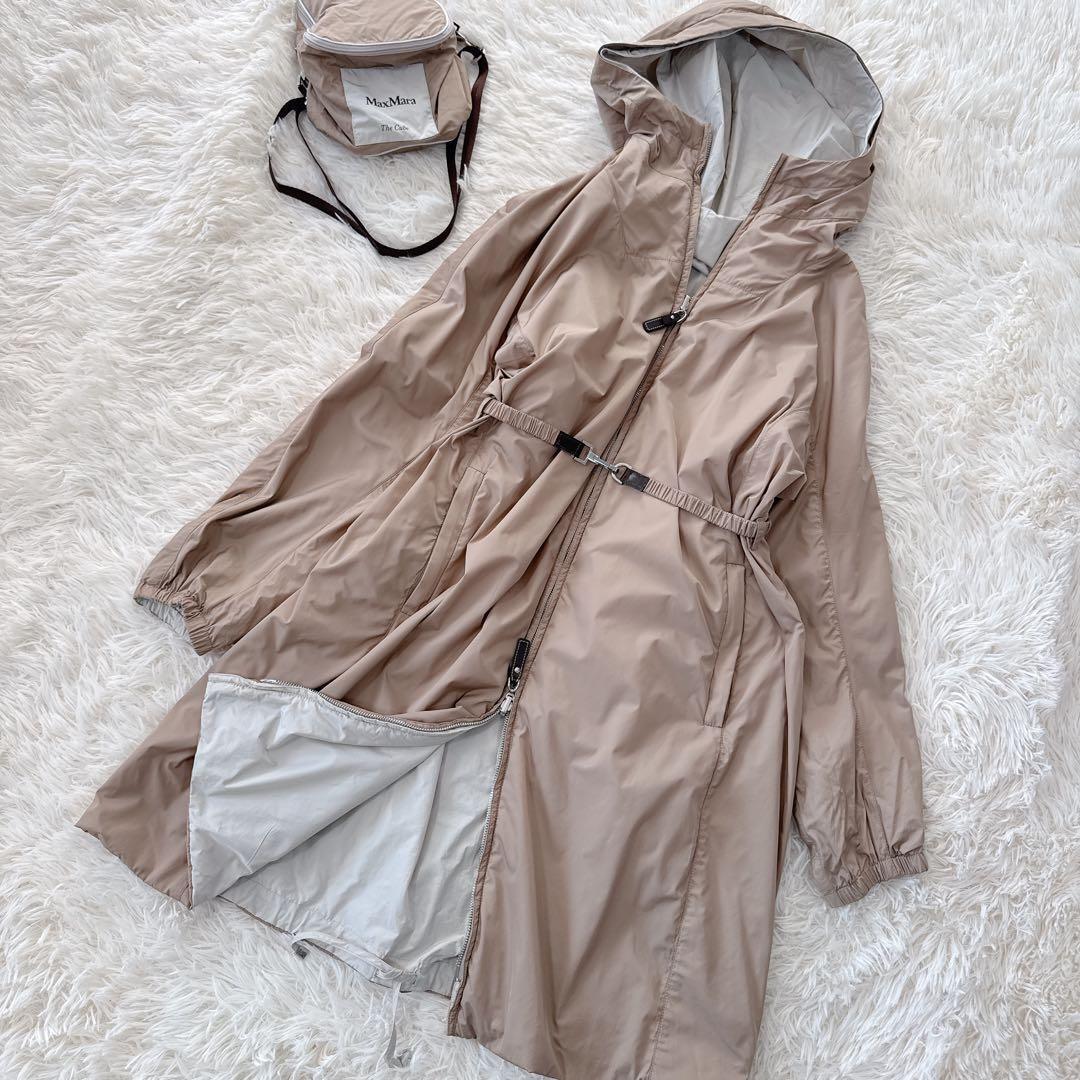 MaxMara　ザキューブ　リバーシブル ナイロン ロングコート　ベージュ　38
