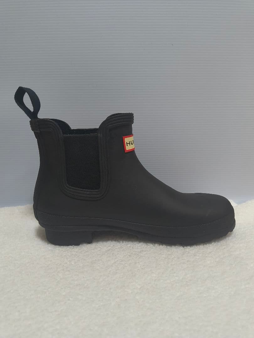 HUNTER ハンター　レインブーツ チェルシー ショート 黒 23cm前後