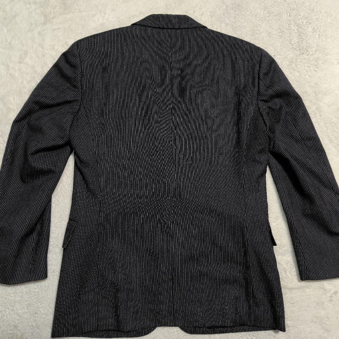 NORMAN HARTNELL スーツ 3ピース ダークグレー ストライプ