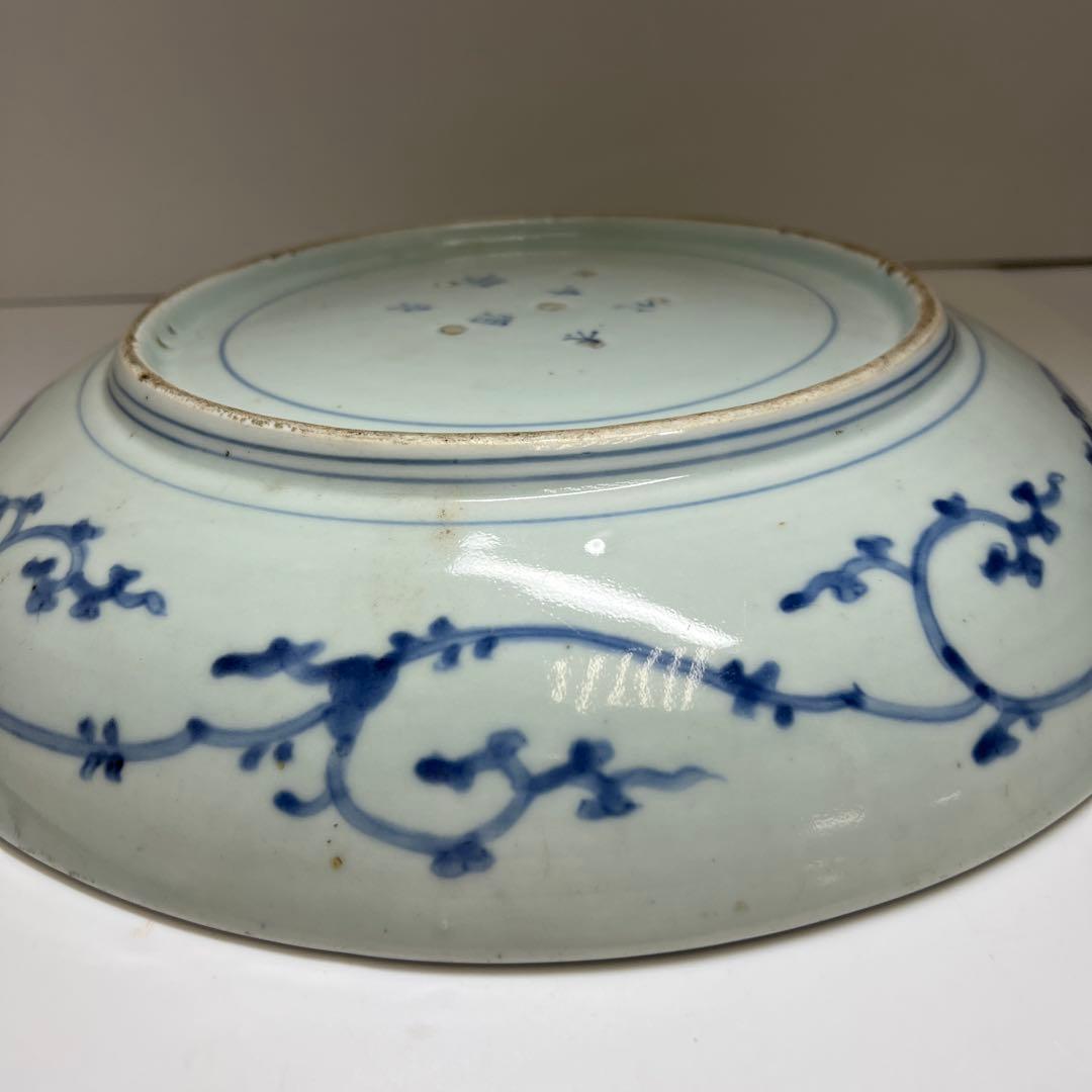 古伊万里　染付大皿　直径約34㎝　東Y7-1208①