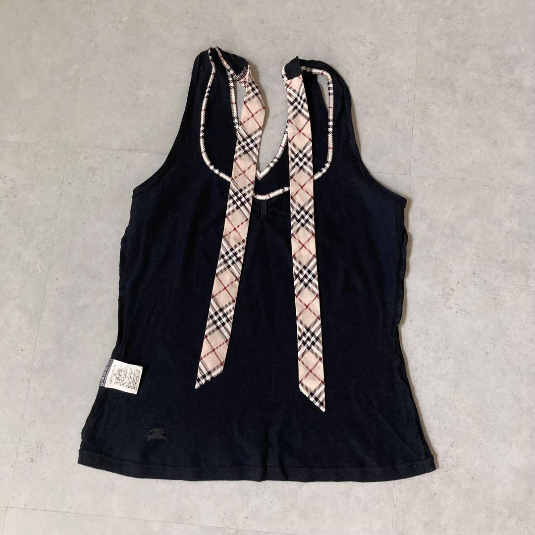 Burberrybluelabel ノバチェックタンクトップ フォルターネック