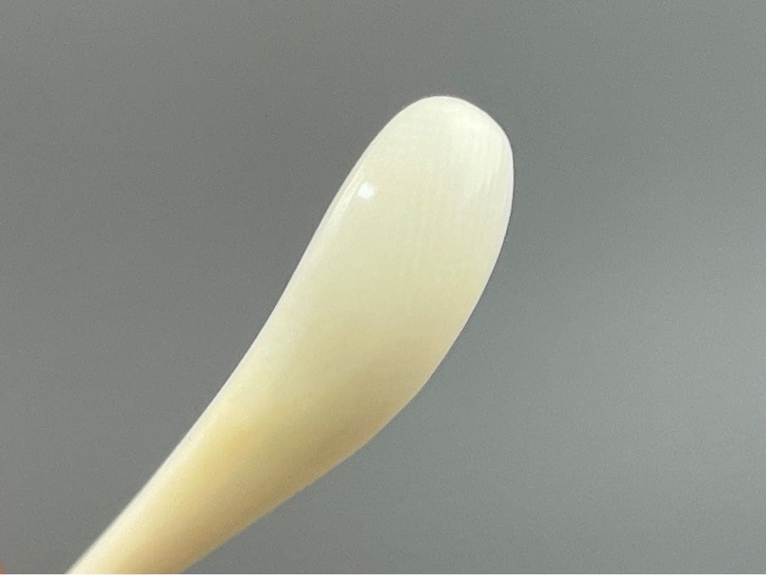マンモス牙材茶杓 高級素材 白材 茶道具 煎茶 直径約18cm 重さ約4.6g