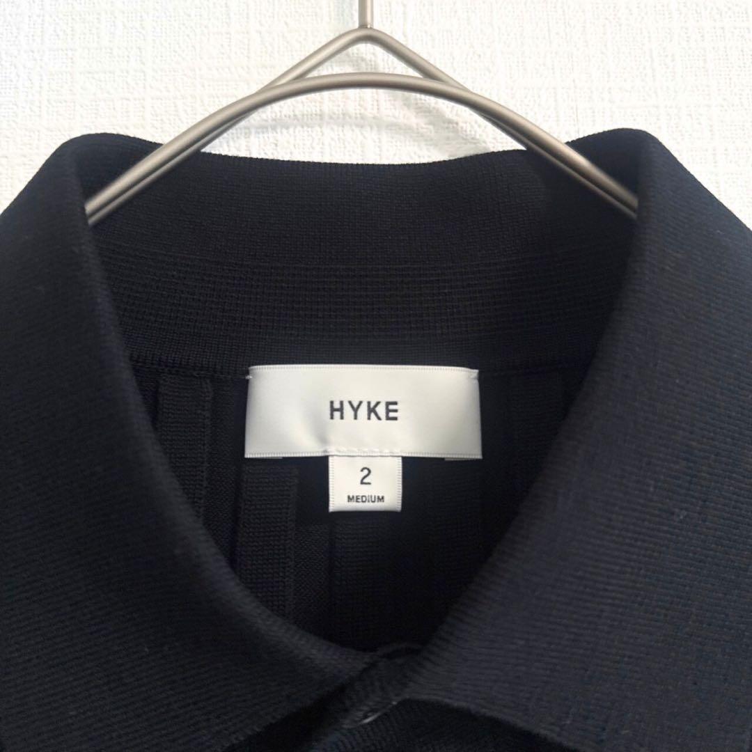 【現行品】 HYKE 25SS WIDE RIBBED POLO SWEATER