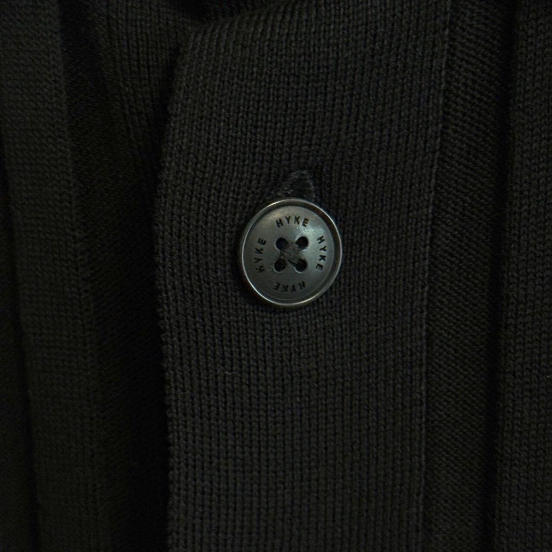 【現行品】 HYKE 25SS WIDE RIBBED POLO SWEATER