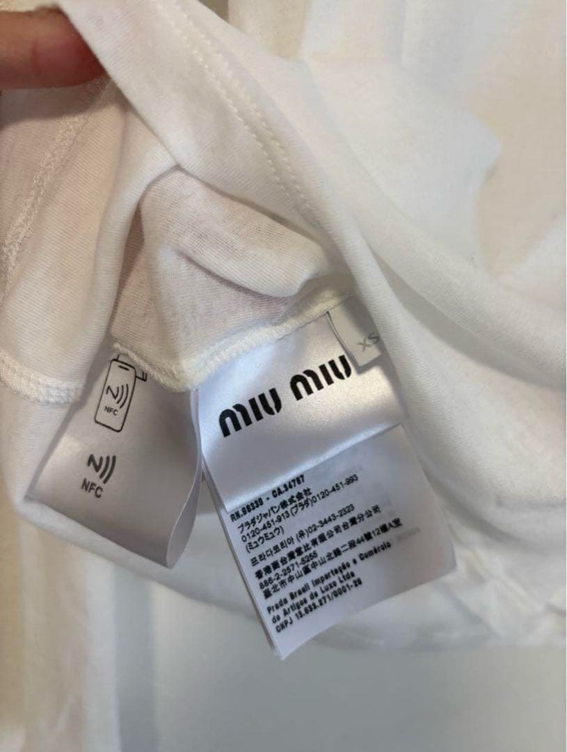 miu miu 長袖ポロシャツ ホワイト