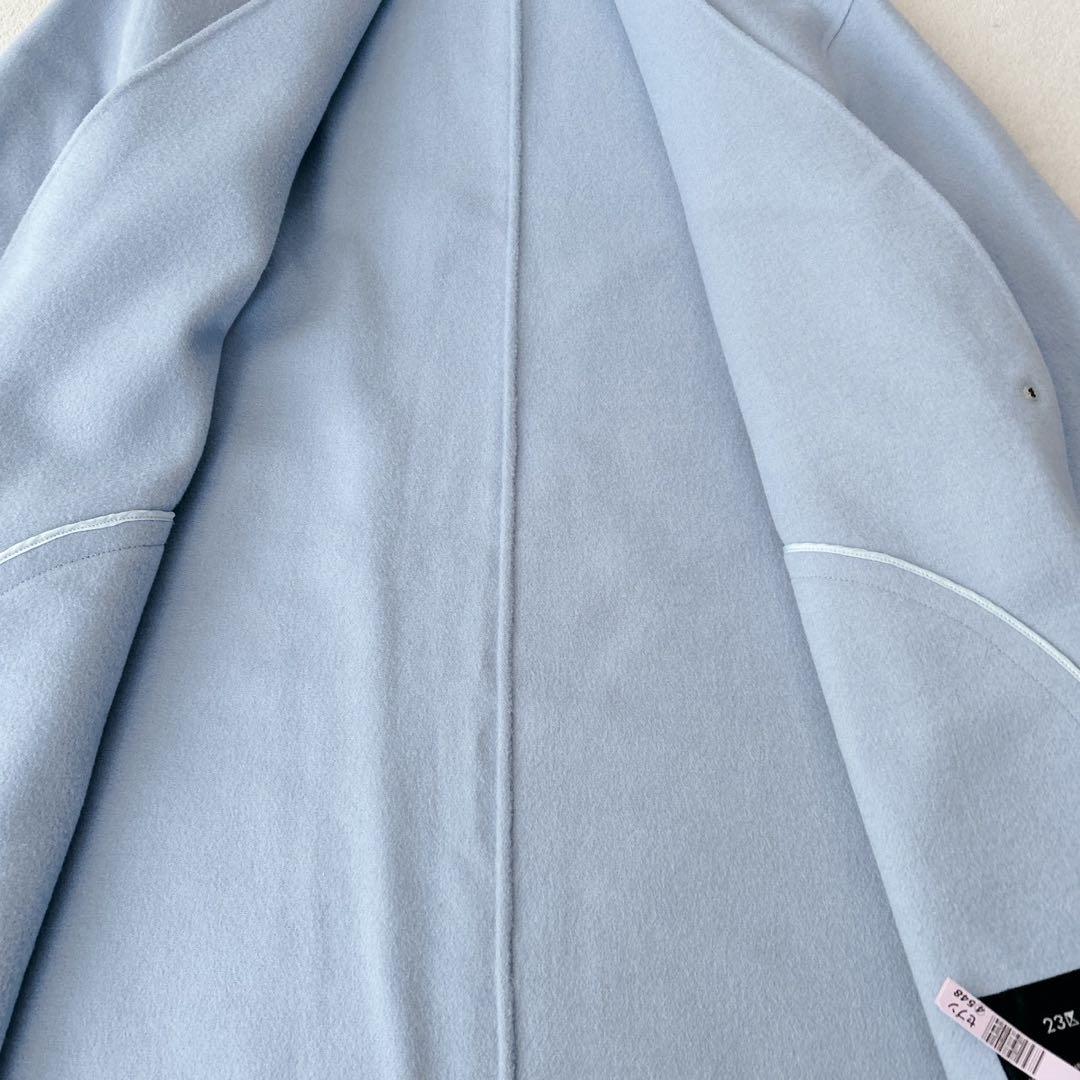 美品✨23区　ウールカシミヤリバーコート　ノーカラー　ダブルフェイス　44