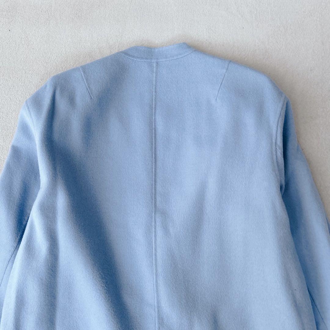 美品✨23区　ウールカシミヤリバーコート　ノーカラー　ダブルフェイス　44