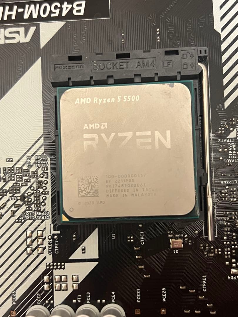 CPU ASRock B450M-HDV + AMD Ryzen 5 5500