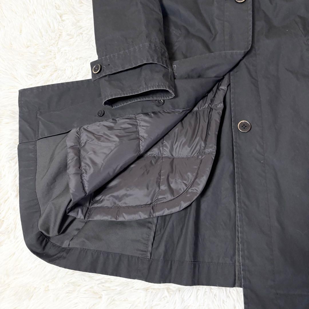 マーガレットハウエル ステンカラーコート ライナー付き 2way 黒 ダウン Ⅱ