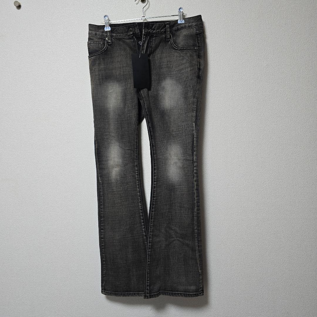 パンツ bohemseo LOW RISE BOOTS CUT PANTS, GRAY