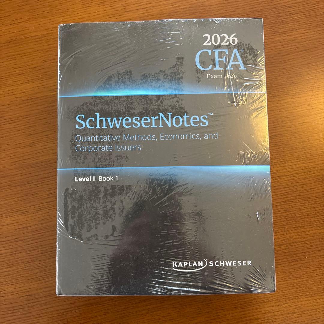 ビジネス・経済 2026CFA ExamSchweserNotes Level I Book 1