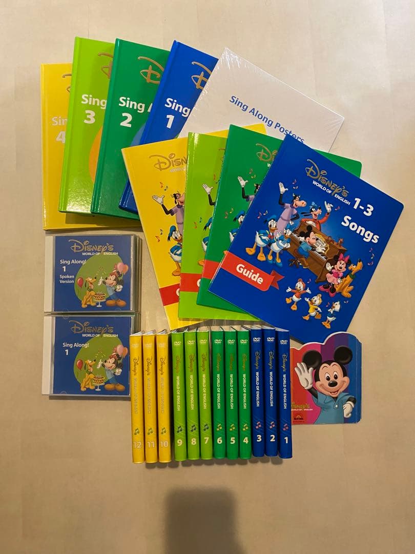 2018年購入シングアロング新子役 DVD12枚絵本＆CD字幕ありディズニー英語