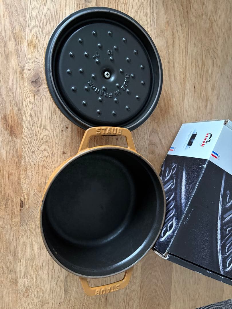 STAUB 鋳鉄製 両手鍋 18cm イエロー マスタード