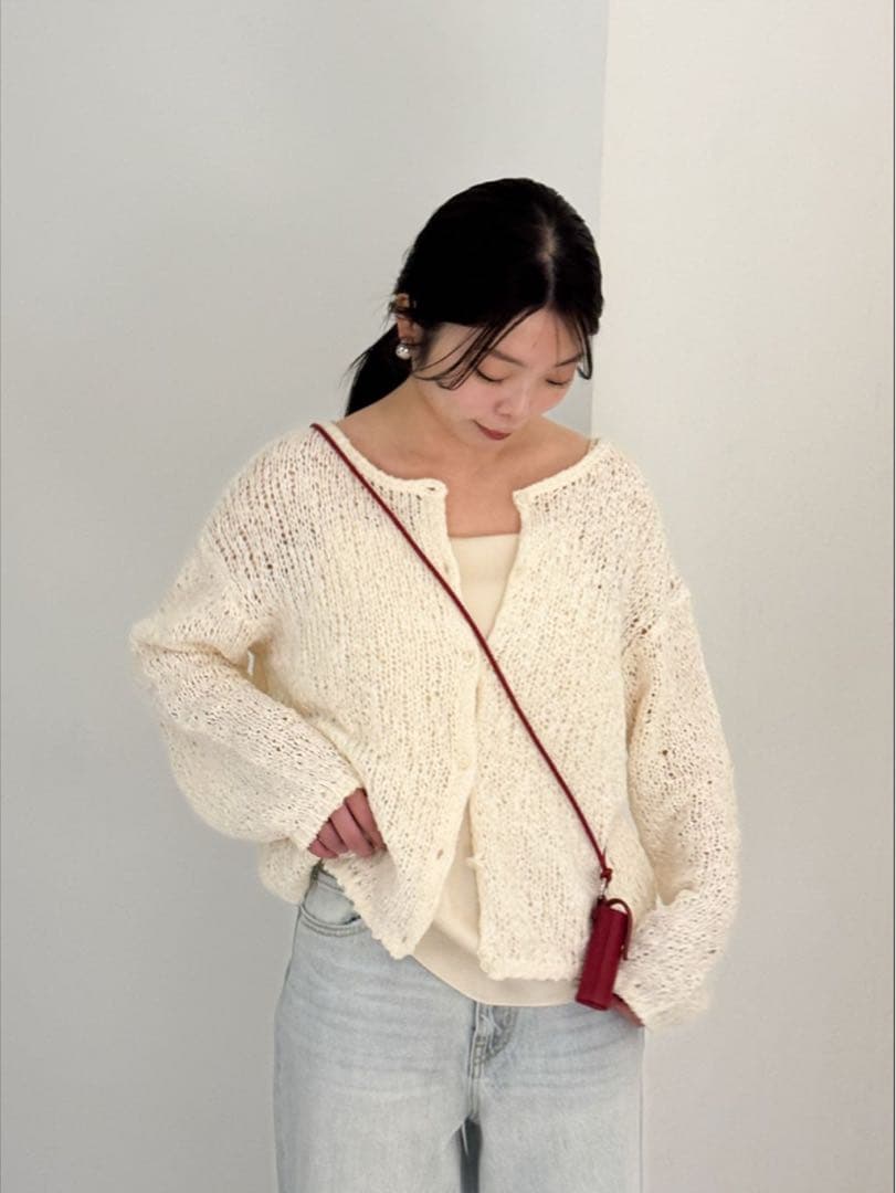 新品未使用タグ付き☆Plage Fringe yarn カーディガン
