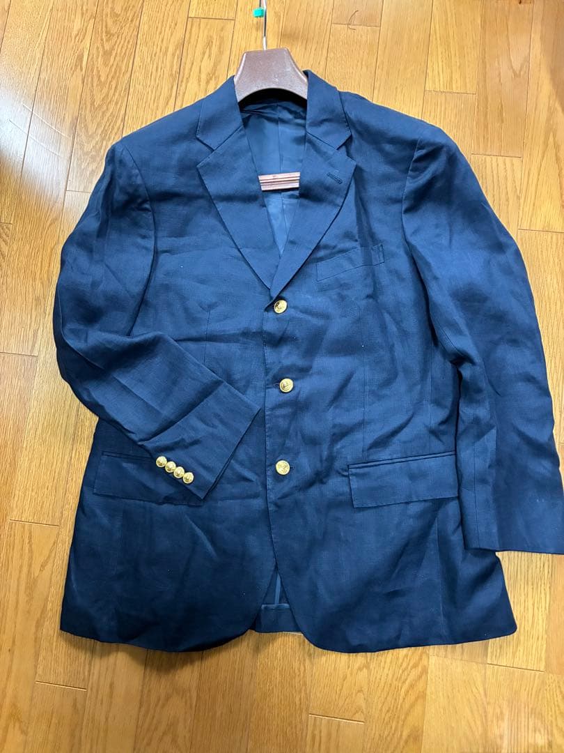 Ralph Lauren ラルフローレン 紺ブレザー リネン 試着のみ